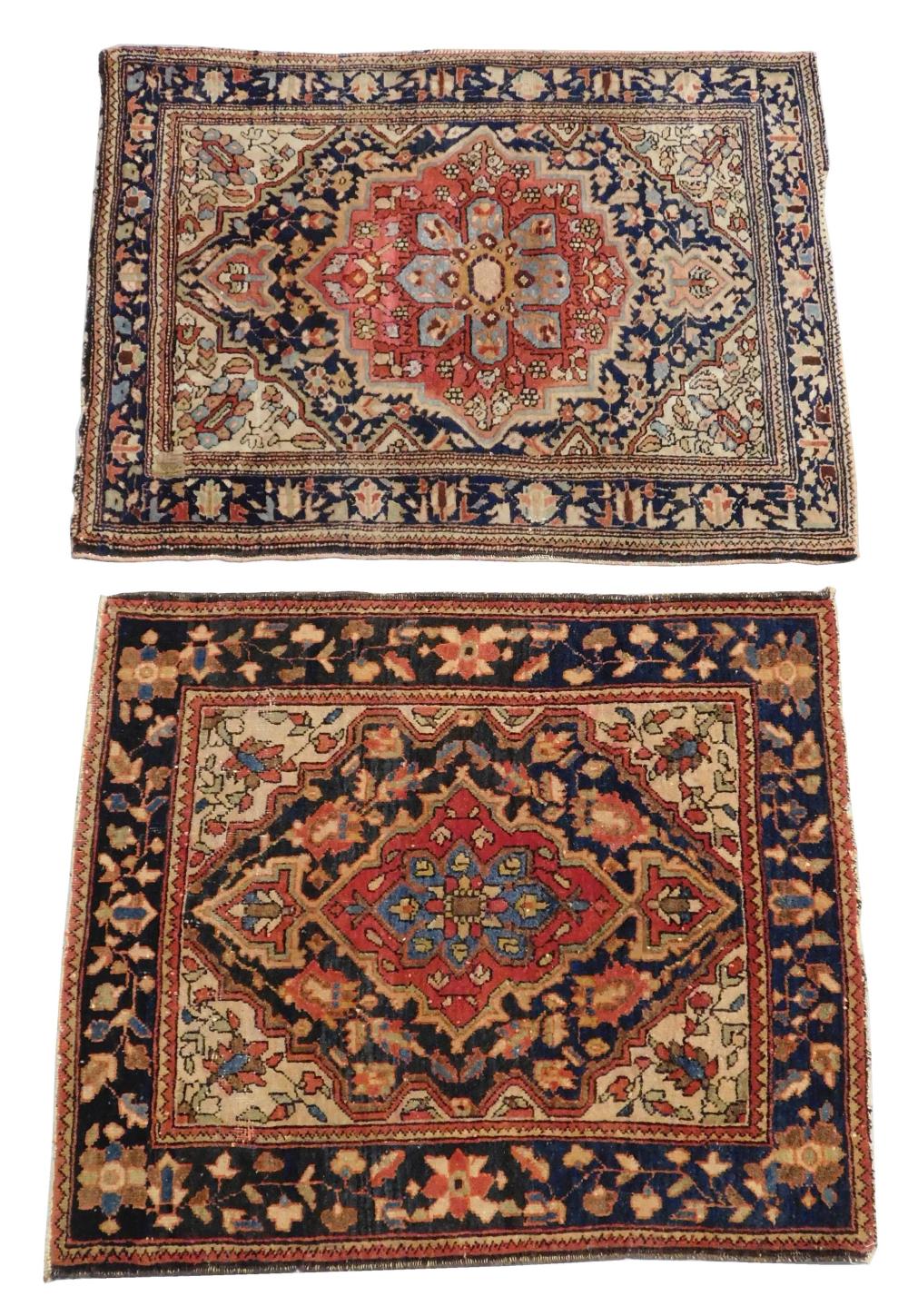 RUG: TWO ANTIQUE PERSIAN JOSAN
