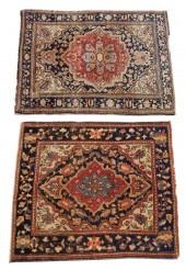 RUG: TWO ANTIQUE PERSIAN JOSAN