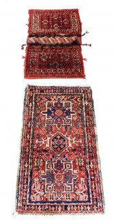 RUG: TWO SEMI-ANTIQUE WOVEN MA