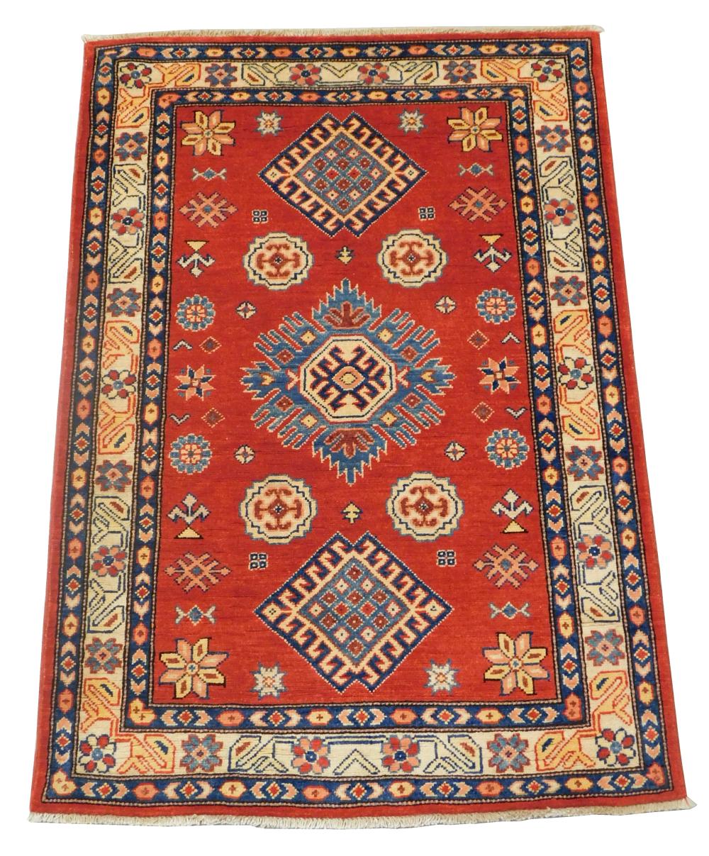 RUG: UZBEK KAZAK, 3' 4" X 4' 10",