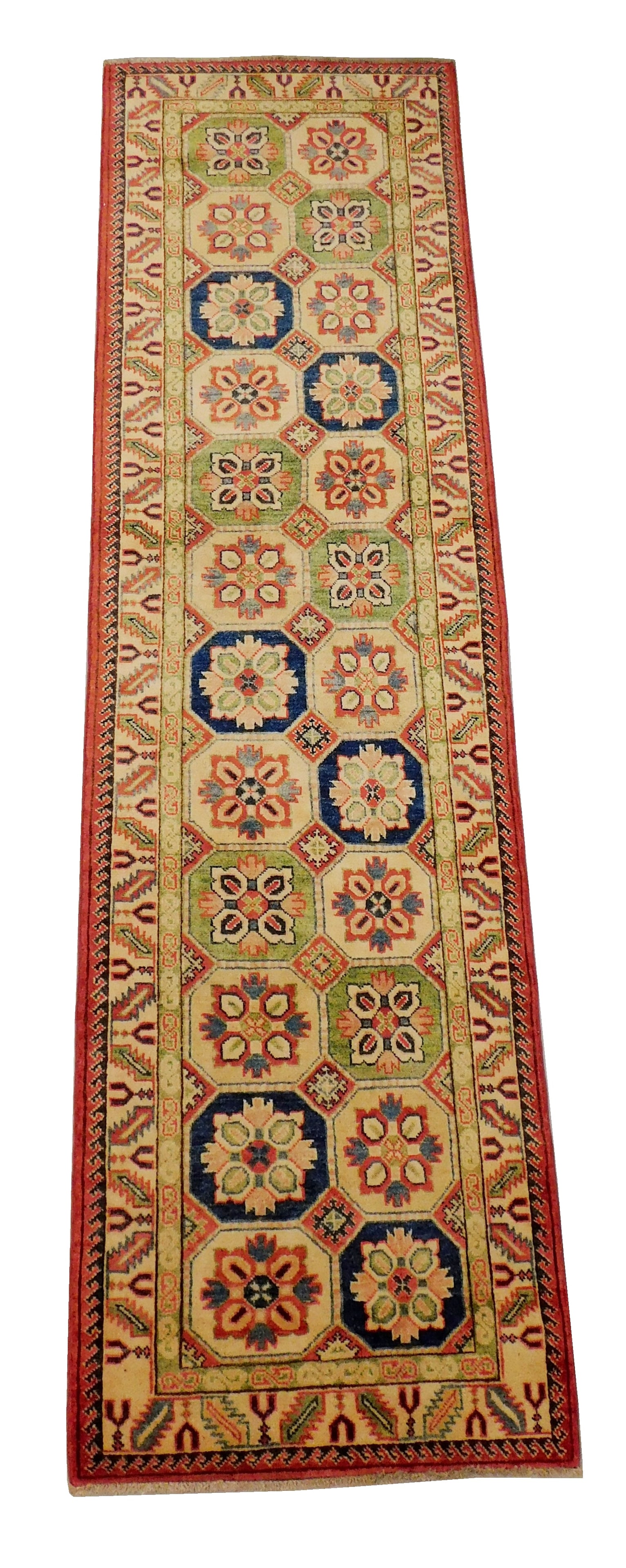RUG: UZBEK KAZAK RUNNER, 2' 8" X 9'