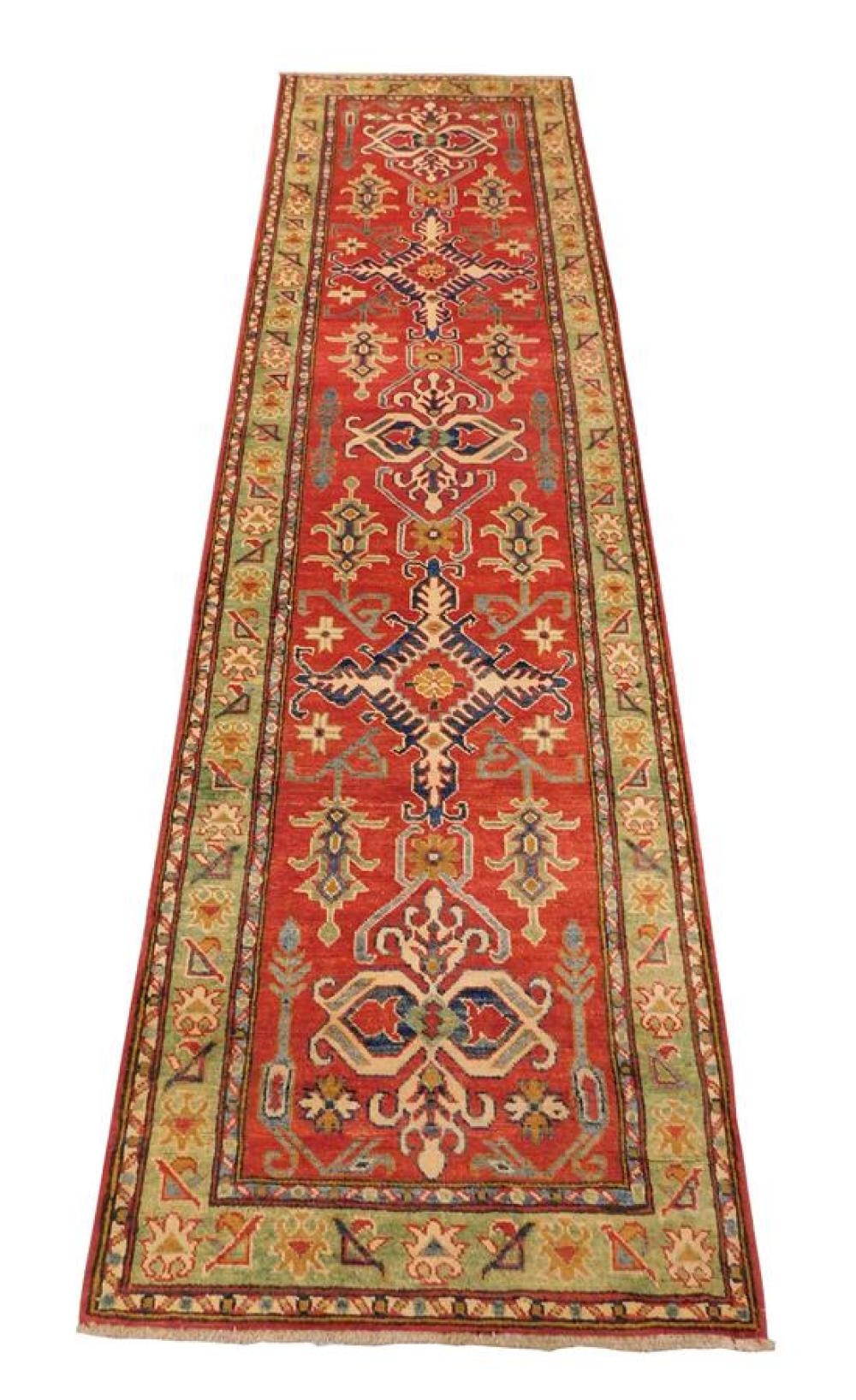 RUG: UZBEK KAZAK RUNNER, 2' 8" X 9'