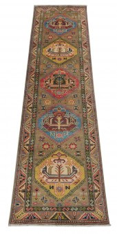 RUG: UZBEK KAZAK RUNNER, 2' 6"