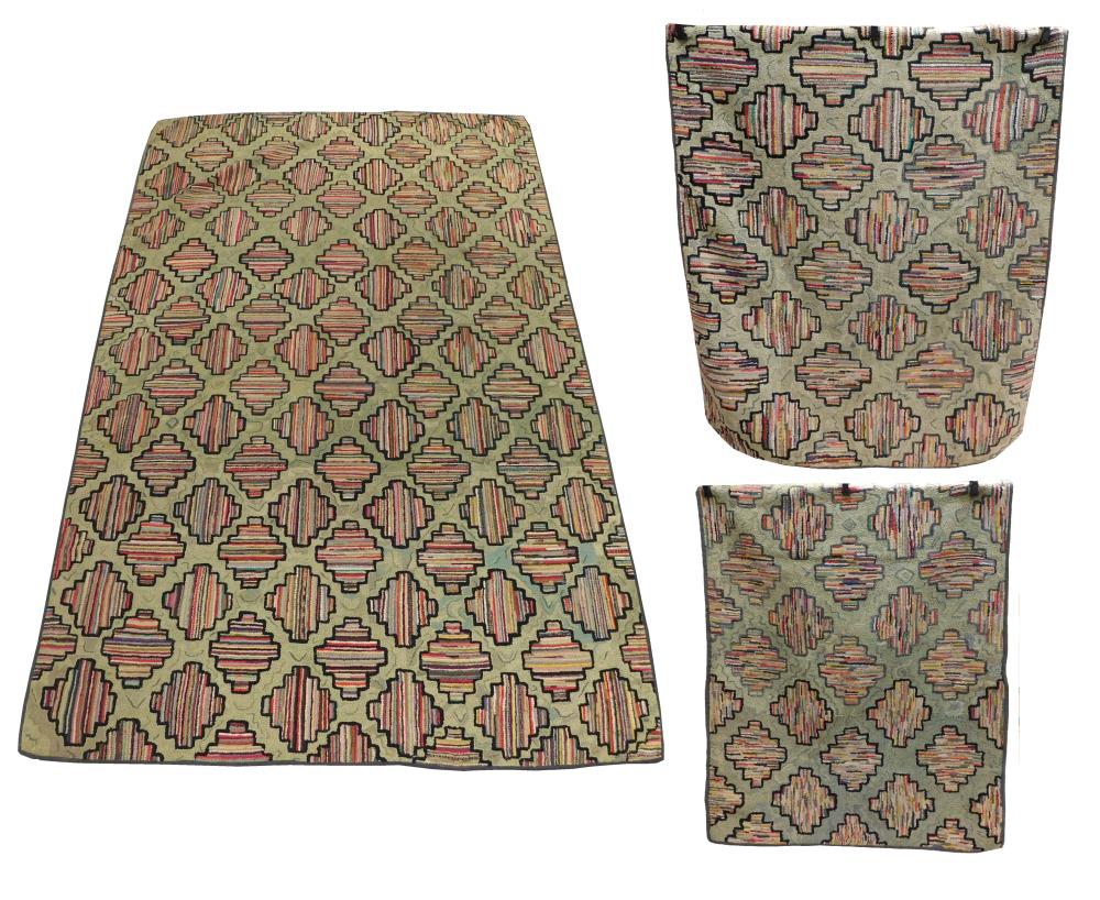 RUGS: THREE AMERICAN SEMI ANTIQUE