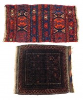 RUGS: TWO ANTIQUE WOVEN MATS: