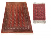 RUGS: TWO MODERN RUGS, DETAILS