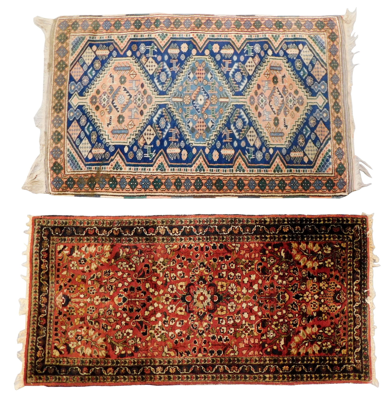 RUGS: TWO SCATTER RUGS: