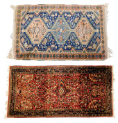 RUGS: TWO SCATTER RUGS: SEMI-A