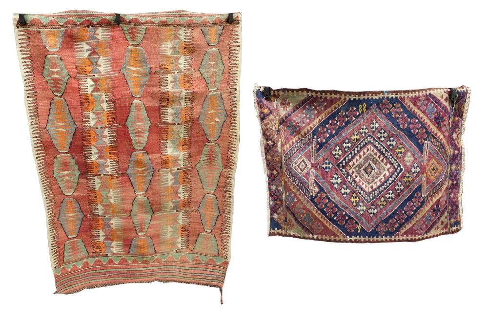 RUGS: TWO SEMI ANTIQUE TURKISH