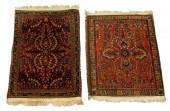 RUGS: TWO SIMILAR ANTIQUE PERS