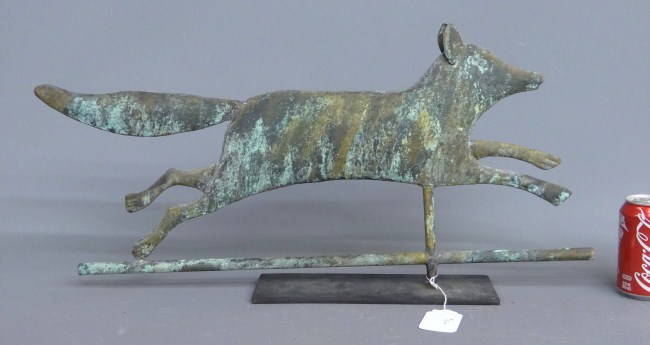 Running fox weathervane. 26'' W
