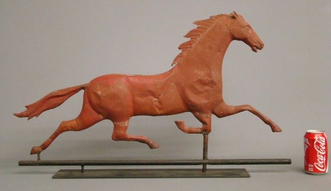 Running horse weathervane in red