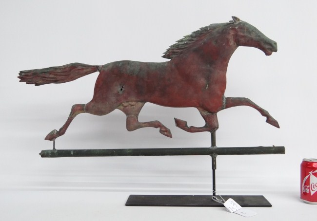 Running horse weathervane with cast