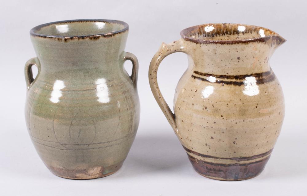 RUPERT SPIRA STONEWARE VASE AND JUG