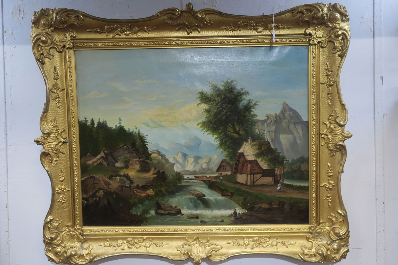 RURAL LANDSCAPE OIL ON CANVAS IN
