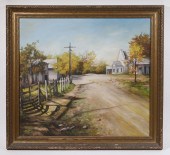 RURAL LANDSCAPE PAINTING BY L.