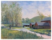 RURAL LANDSCAPE PAINTING OIL O