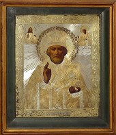 RUSSIAN 19TH C. SILVER ICONRus