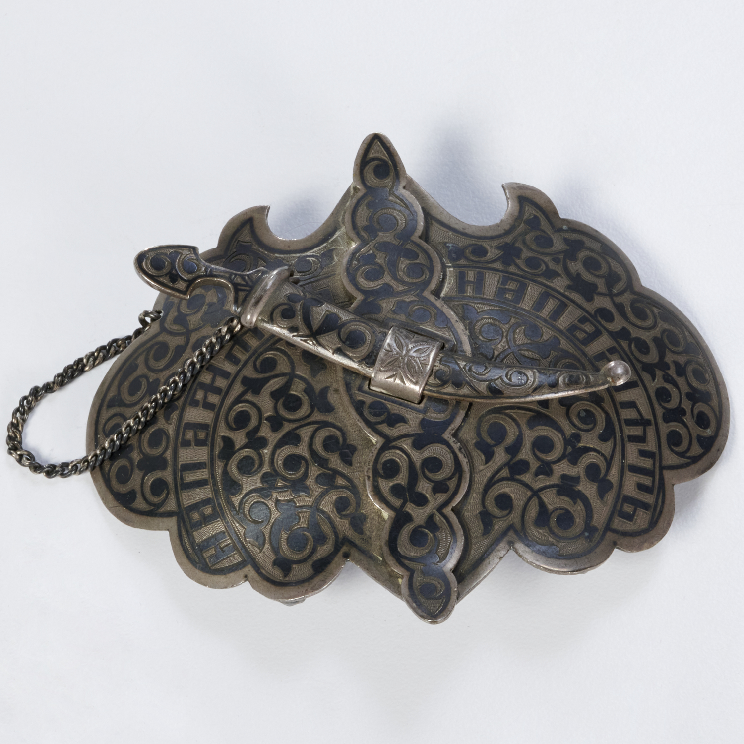 RUSSIAN .84 NIELLO SILVER BUCKLE
