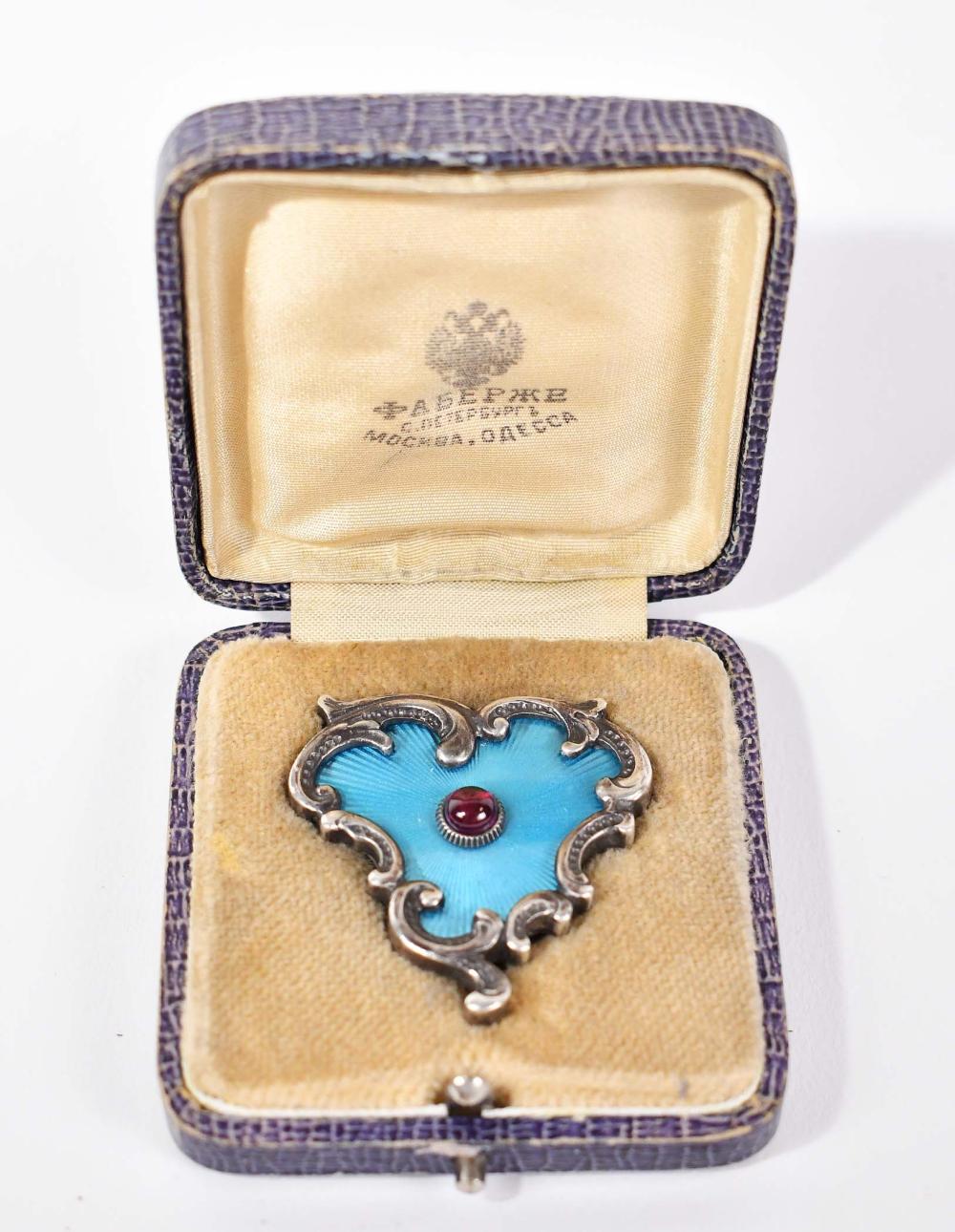 RUSSIAN AQUA ENAMEL AND SILVER