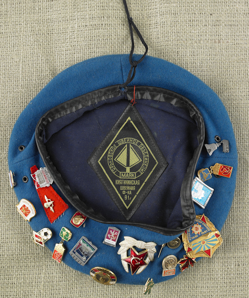 Russian beret with collection of