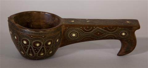 RUSSIAN BRASS AND IVORY INLAID