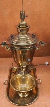 RUSSIAN BRASS COAL SAMOVAR, MO