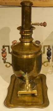 RUSSIAN BRASS COAL SAMOVAR WIT