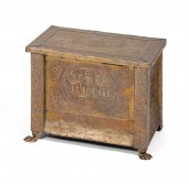 RUSSIAN BRASS-COVERED WOODEN B