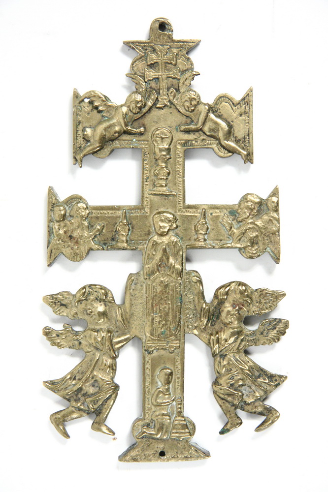 RUSSIAN BRASS CROSS - 19th c.
