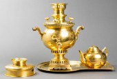 RUSSIAN BRASS SAMOVAR, KETTLE