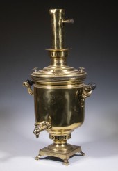 RUSSIAN BRASS SAMOVAR Late 19t