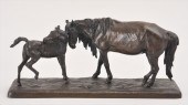 RUSSIAN BRONZE FIGURE GROUP OF