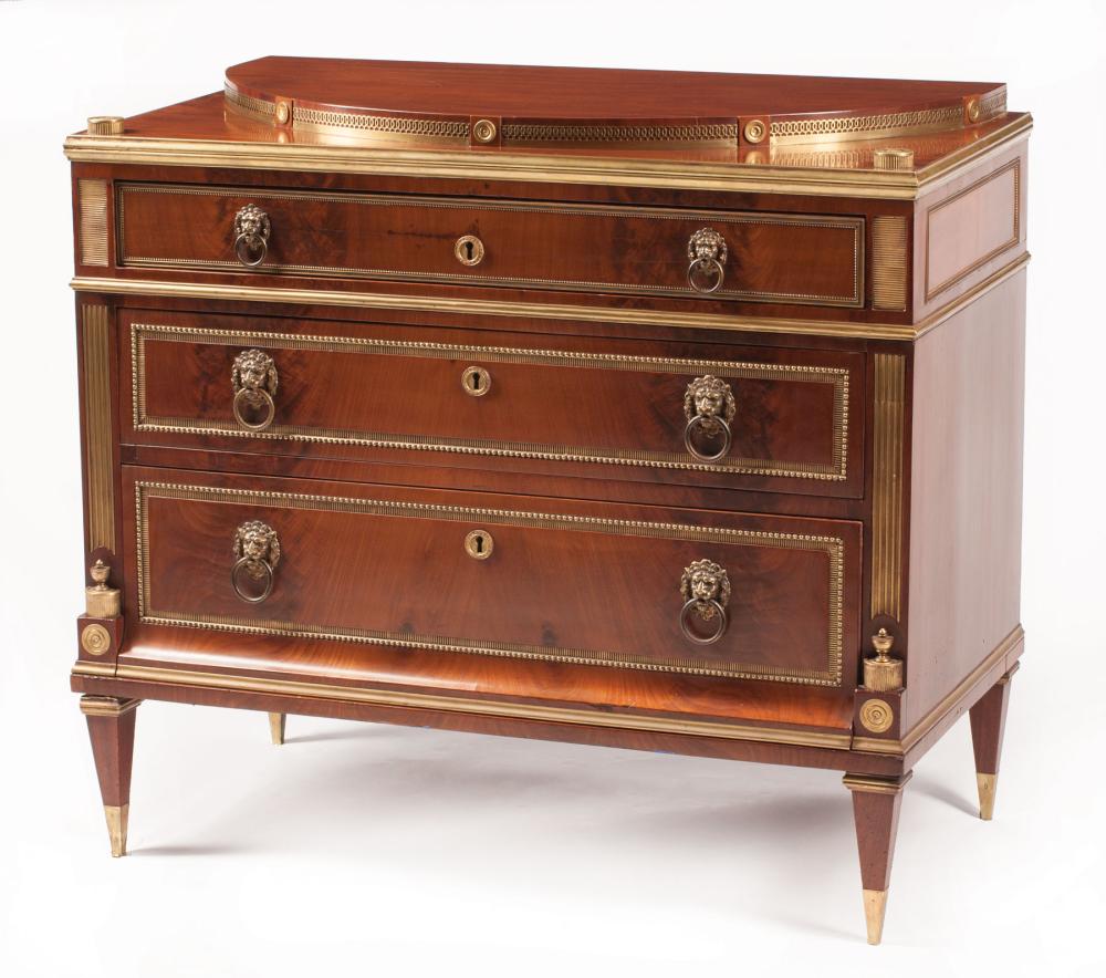 RUSSIAN BRONZE-MOUNTED MAHOGANY