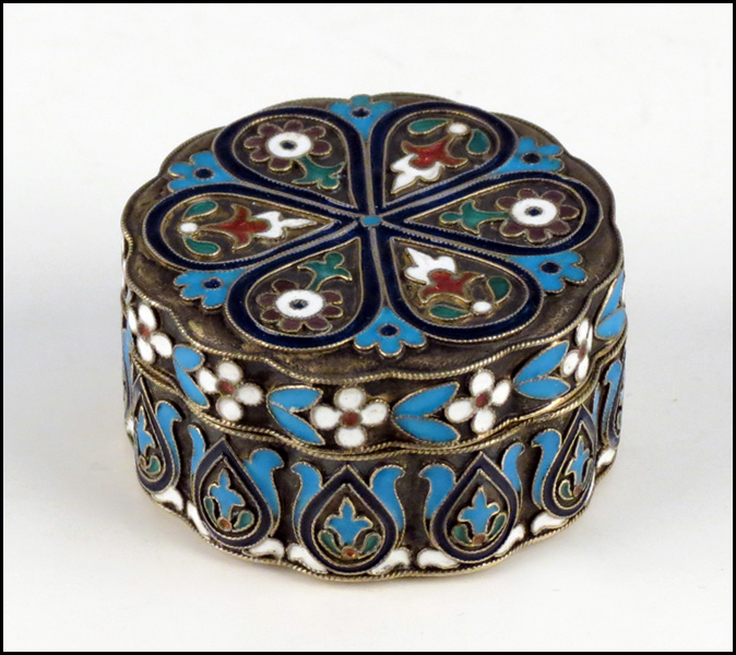 RUSSIAN CHAMPLEVE ENAMEL AND GILT