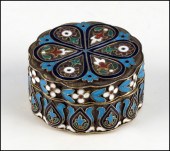 RUSSIAN CHAMPLEVE ENAMEL AND G