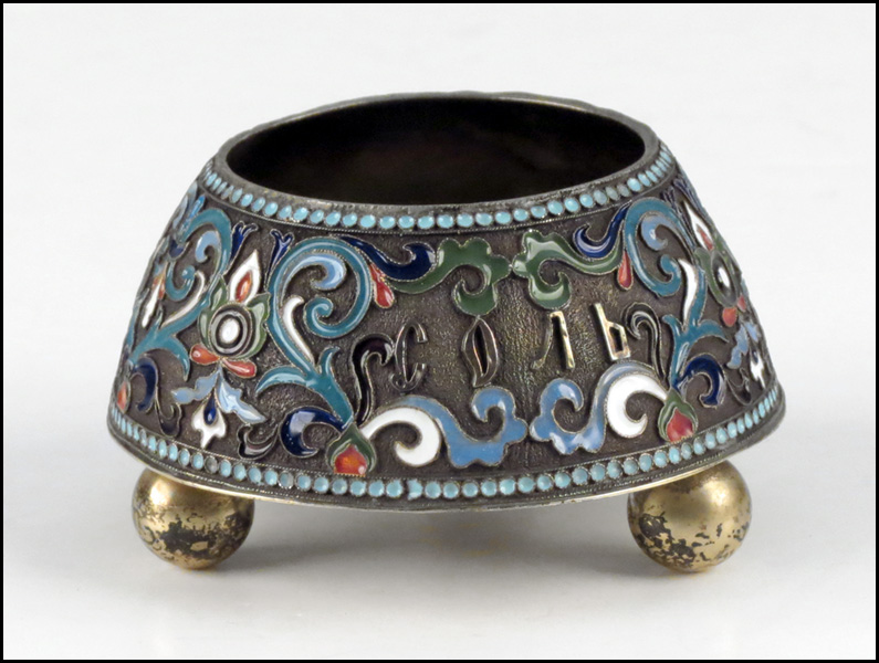 RUSSIAN CHAMPLEVE ENAMEL AND GILT