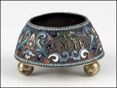 RUSSIAN CHAMPLEVE ENAMEL AND G
