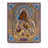 RUSSIAN CLOISONNE .84 SILVER O