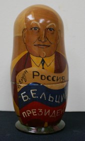 RUSSIAN DECORATED WOOD NESTING