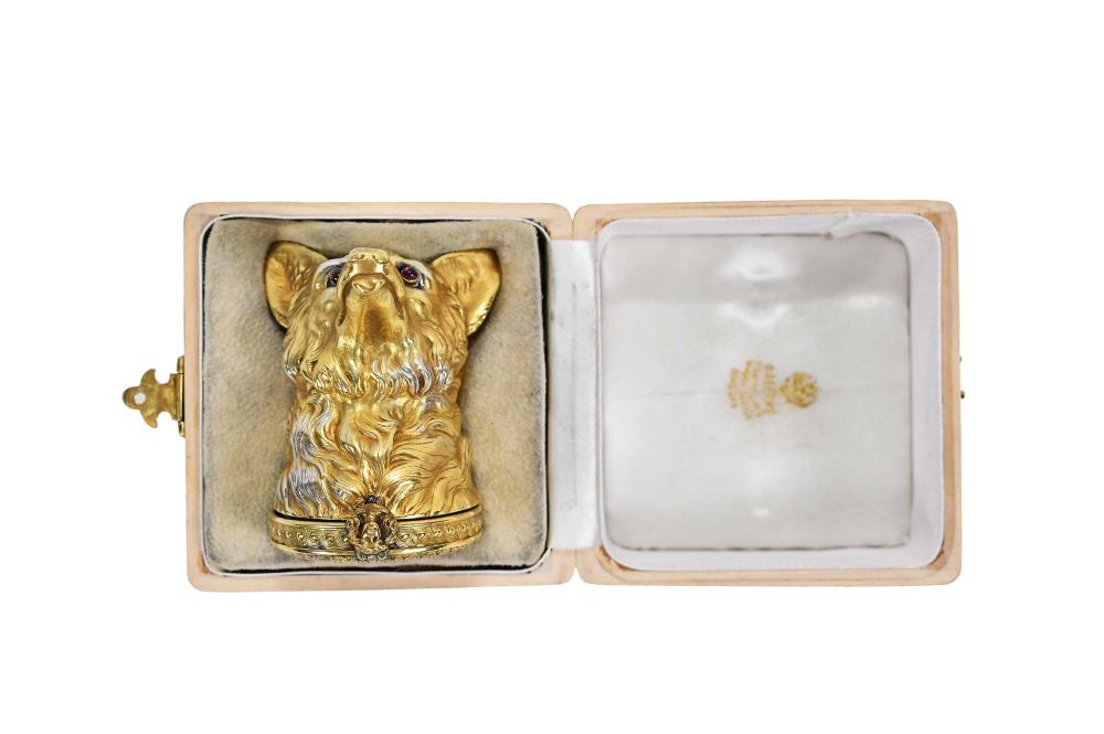 RUSSIAN DIAMOND MOUNTED SILVER GILT