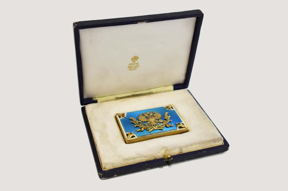 RUSSIAN DIAMOND MTD SILVER & ENAMEL