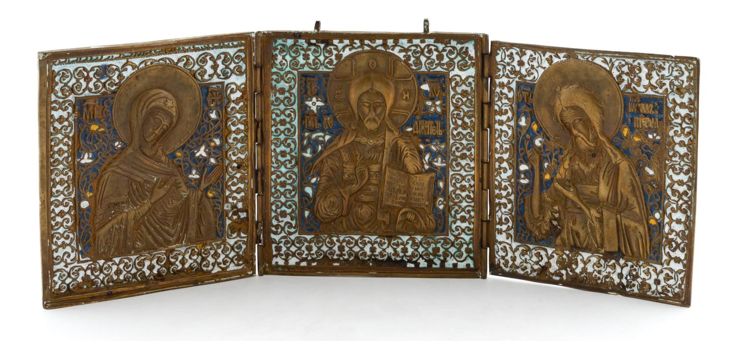 RUSSIAN ENAMEL AND BRONZE