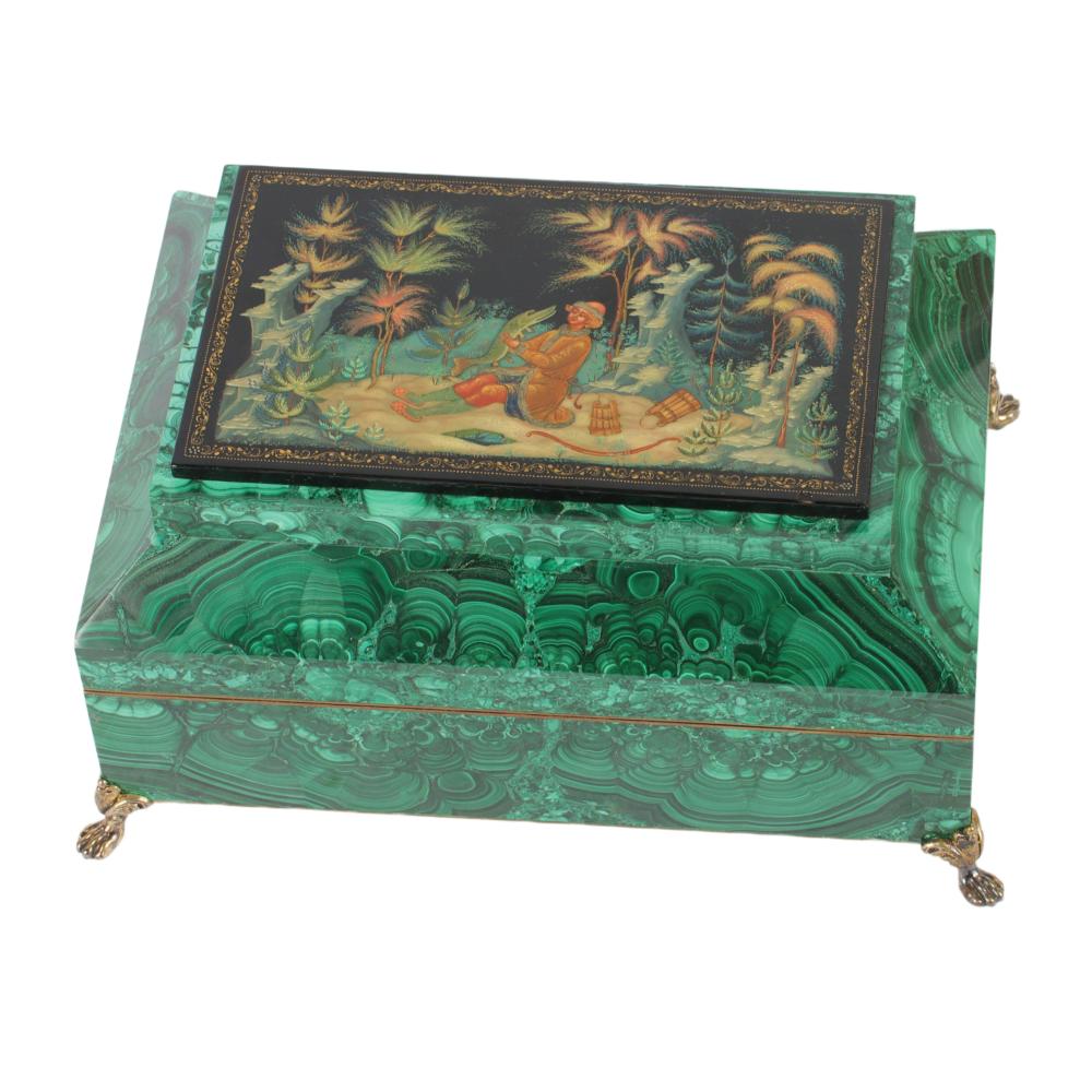 RUSSIAN ENAMEL AND MALACHITE