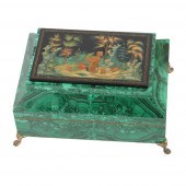 RUSSIAN ENAMEL AND MALACHITE J