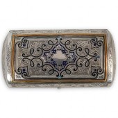 RUSSIAN ENAMEL SILVER BOXDESCR