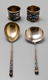 Russian Enamel, Silver Spoons
