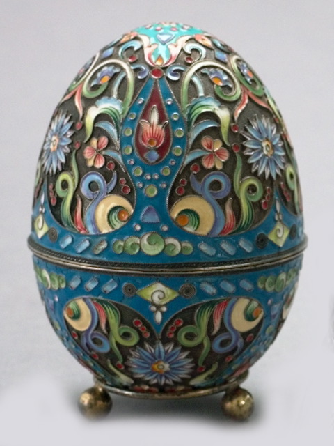 Russian Enameled Silver and
