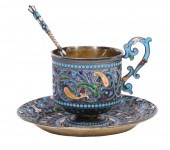 RUSSIAN ENAMELED SILVER CUP, S
