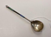 RUSSIAN ENAMELED SILVER SPOONR